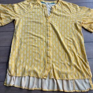 Matilda‎ Jane Yellow Button Up Top Large